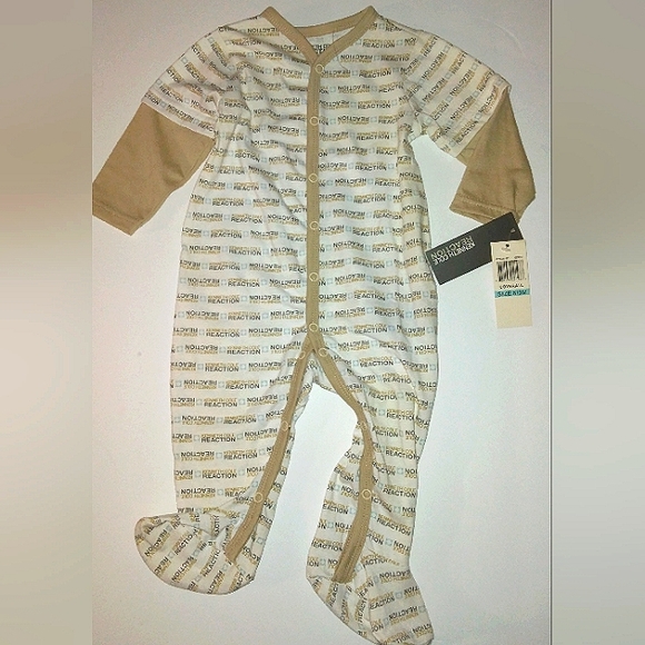 ☆NWT☆KENNETH COLE REACTION Infants 6/9mo Unisex Coverall Sleeper Layette☆ - Picture 5 of 11